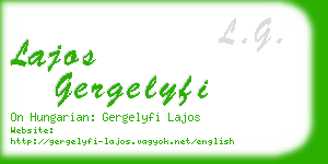 lajos gergelyfi business card